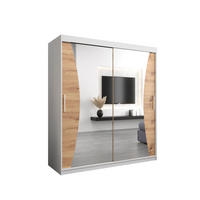 SCHWEBETÜRENSCHRANK 200/180/62 2-türig - Silberfarben/Eiche Artisan, Holz/Kunststoff (180/200/62cm) - Abiks Möbel