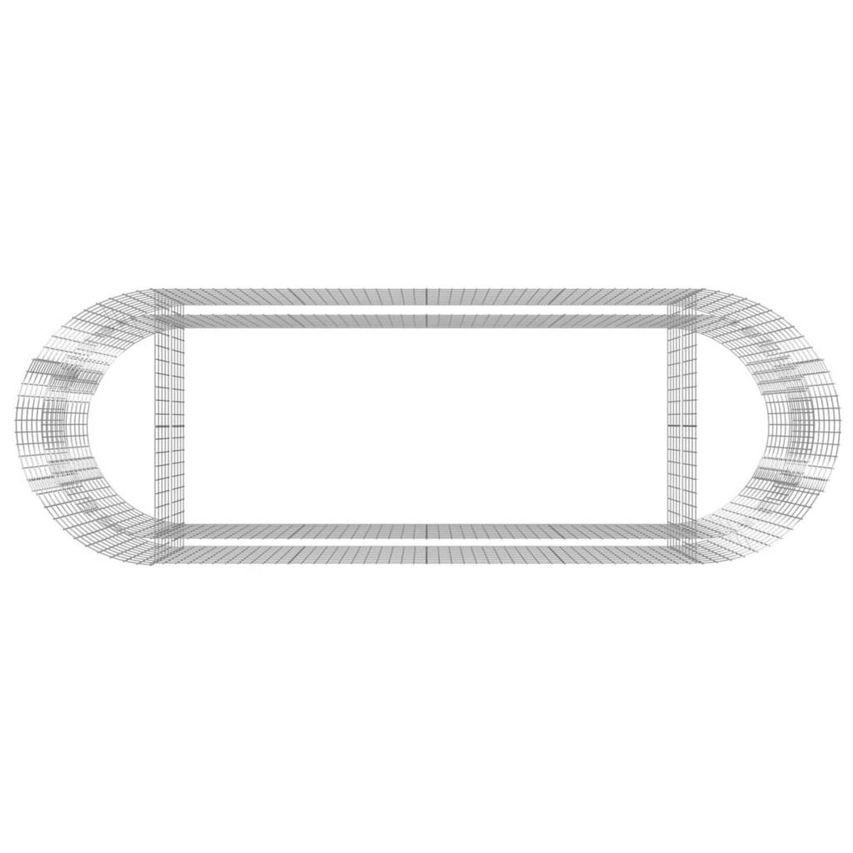 HOCHBEET, Gabionen 300/100/100 cm, aus Verzinktes Eisen, Silber - Silberfarben, Metall (100/100/300cm) - vidaXL