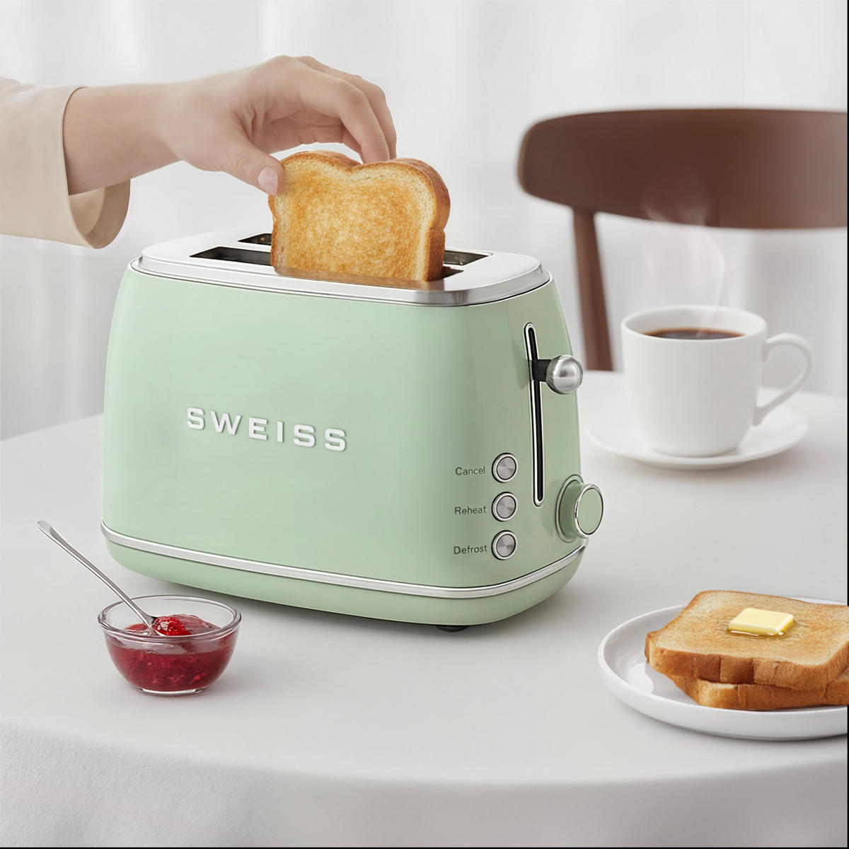 TOASTER GRS7 Grün, Vintage - Grün, Metall (54.8/12.9/22cm) - SWEISS