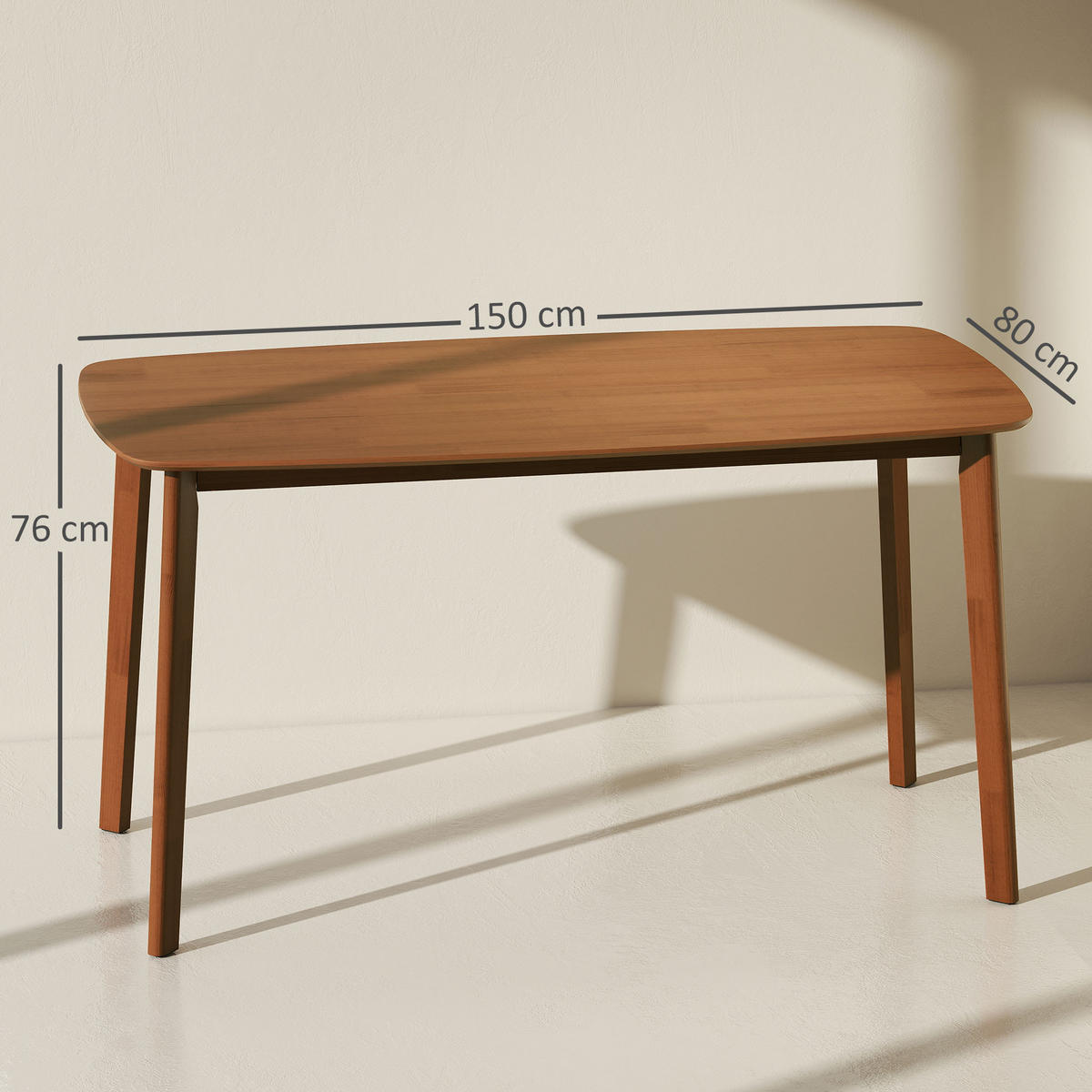 ESSTISCH Braun 1 Stück - Braun, Kunststoff (150/80/76cm) - GiPP