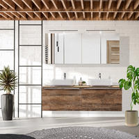 BADMÖBEL-SET 9-TLG. Puebla-56 - Braun, Holzwerkstoff (160/200/46cm) - Lomado