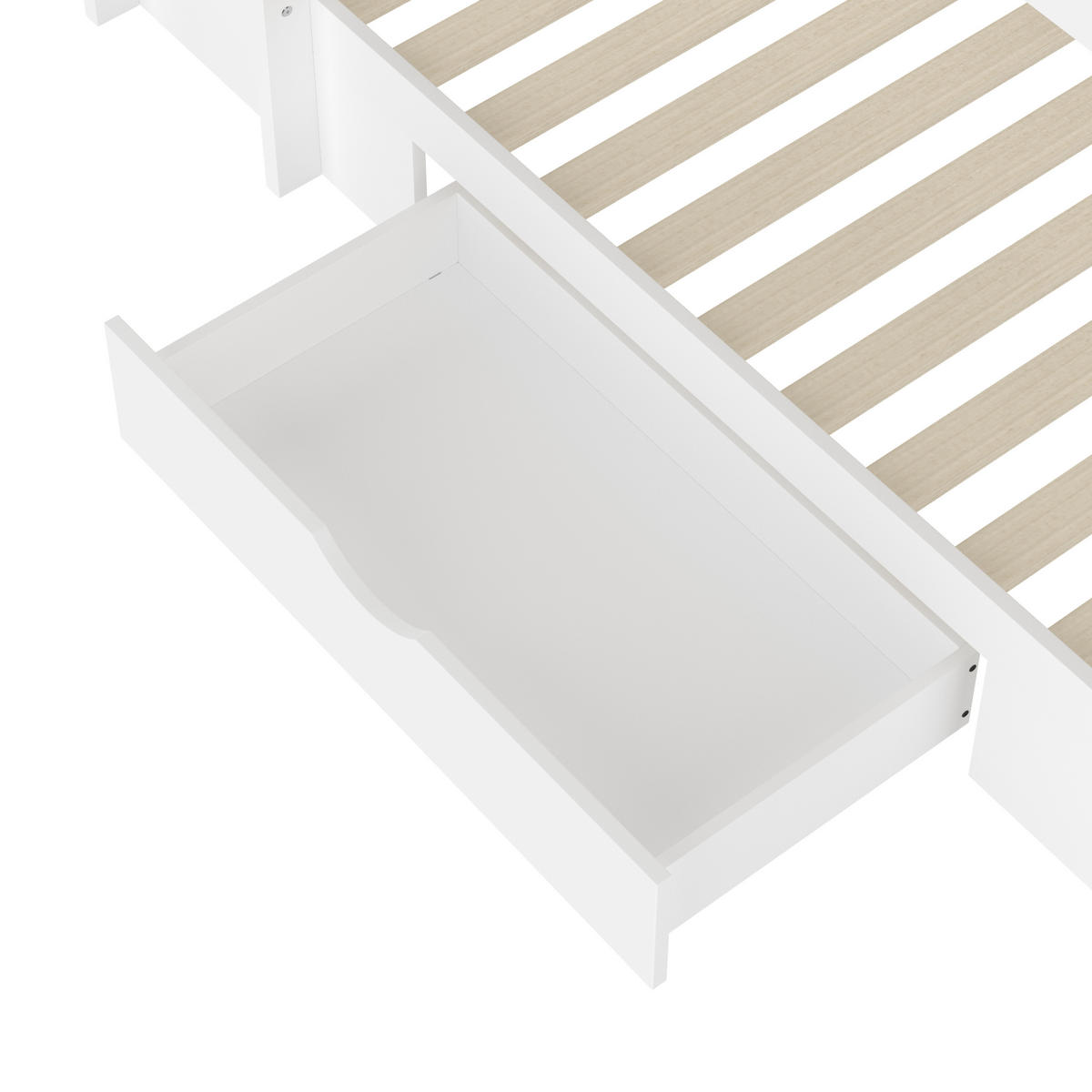 ETAGENBETT 90x200cm + 90x200cm Weiß mit Schubladen Staufächer - Weiß, Holz (90/200cm) - FLIEKS