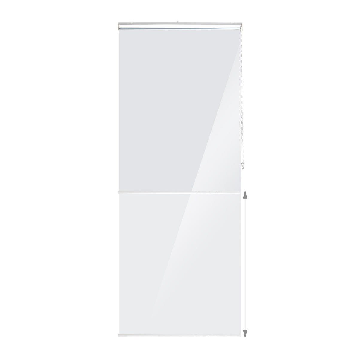 DUSCHROLLO - Transparent, Kunststoff/Metall (80/4.5cm) - Relaxdays