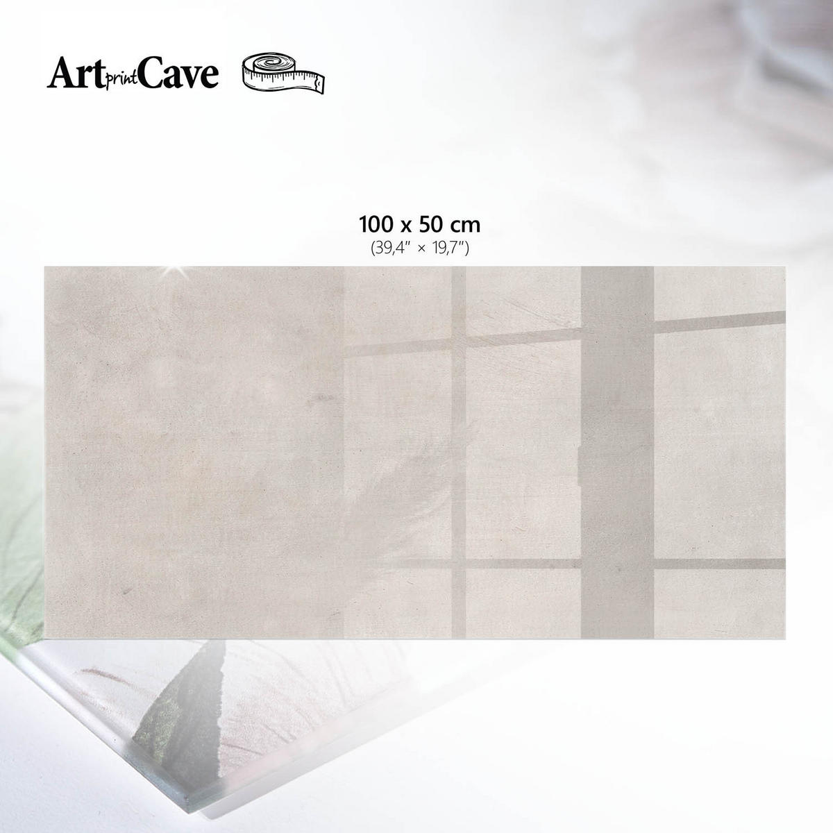 TISCHPLATTE 100x50 cm – Zurückhaltende Eleganz - Beige, Glas (100/50/0.4cm) - Wallfluent