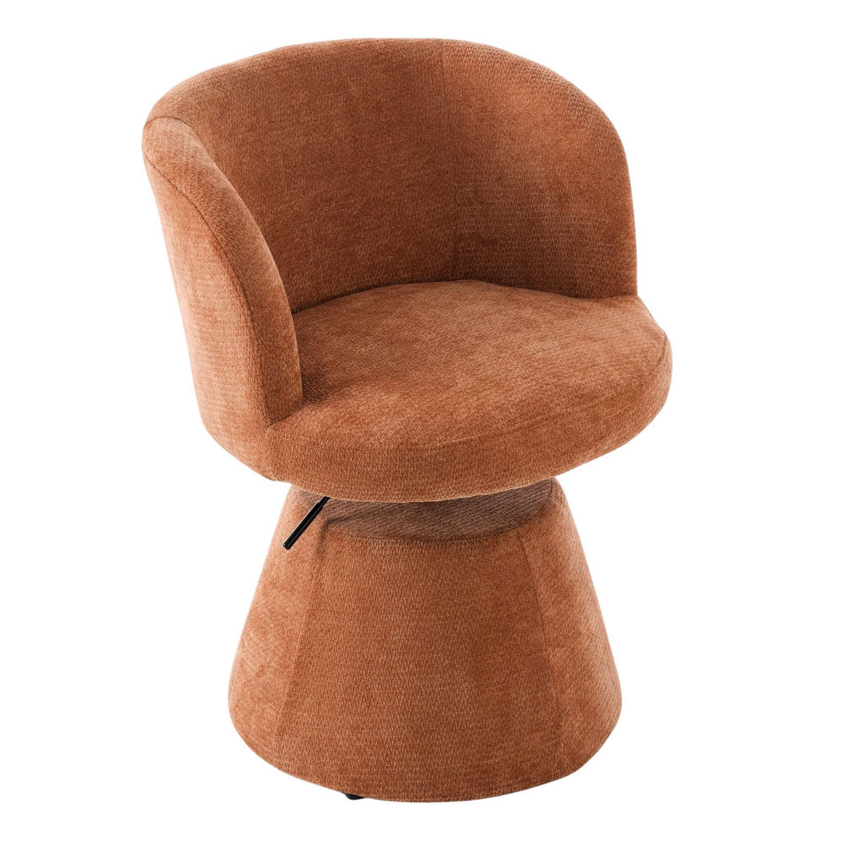 DREHSTUHL Höhenverstellbar 360° Barhocker Chenille - Orange, Textil (57.5/92.5/60cm) - Urban Meuble