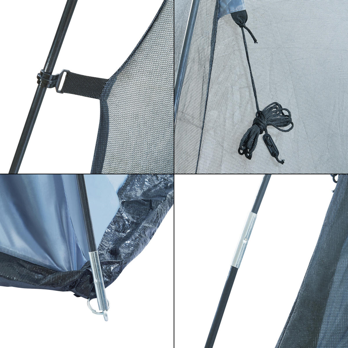 NETZPAVILLON Beekdaelen - Grau, Textil (305/213/305cm) - pro.tec