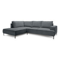 ECKSOFA May Anthrazit 275 × 44 × 195 cm - Anthrazit, Textil (275/44/195cm) - Pillovely