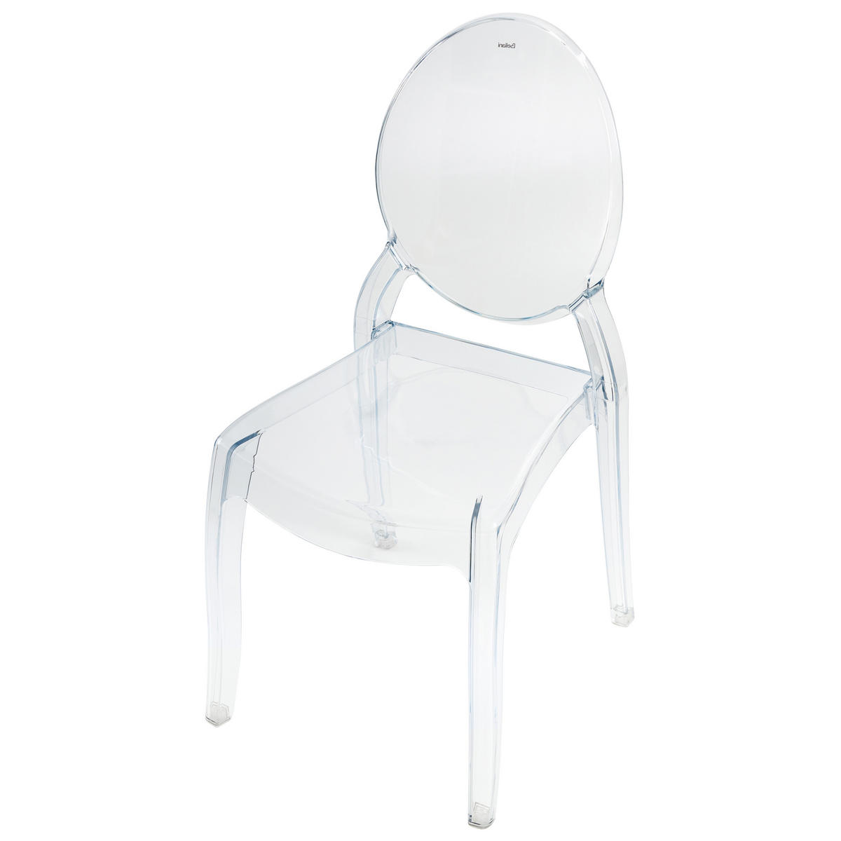 ESSZIMMERSTUHL 2er-Set Transparent Rulison - Transparent, Kunststoff (55/95/50cm) - Beliani