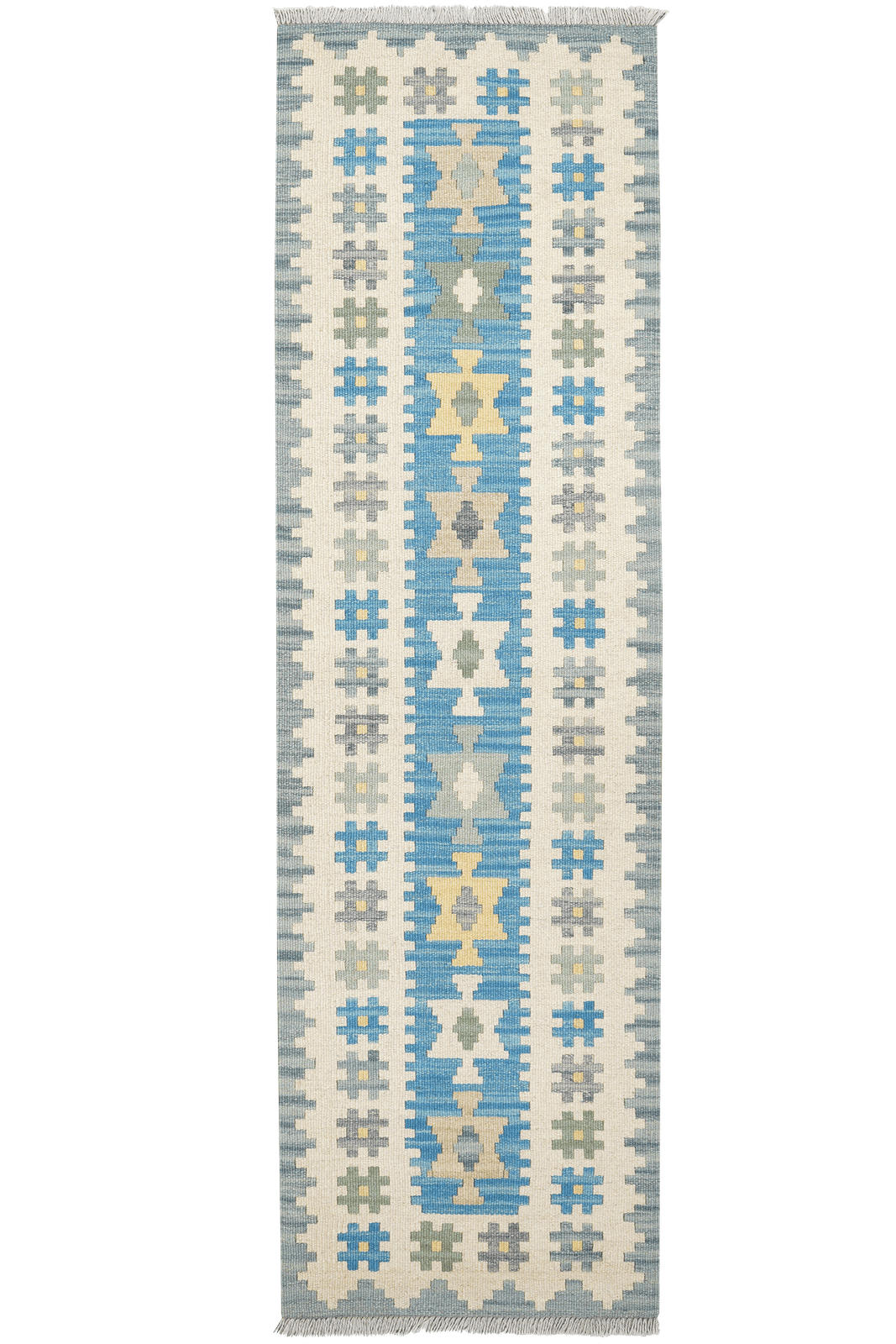 Looma Kelim-Läufer Blau 57x196 cm