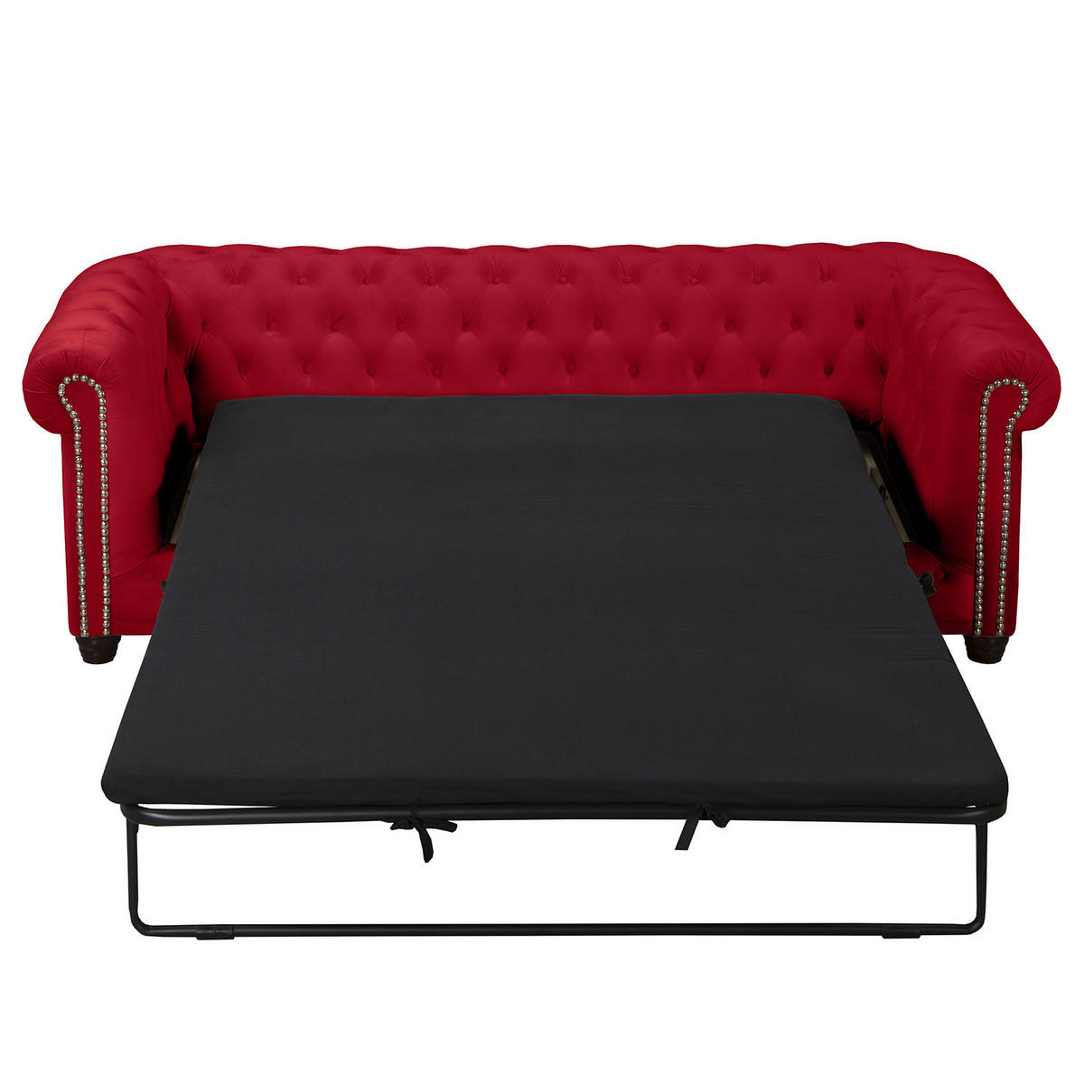 3-SITZER SOFA - Rot/Buchefarben, Textil (203/72/86cm) - home24