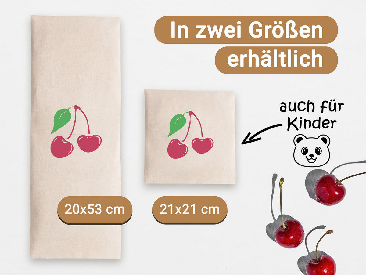 WÄRMEKISSEN, 21x21 cm, 100% Baumwolle, Weiß - Beige, Textil (21/3/21cm) - Zollner