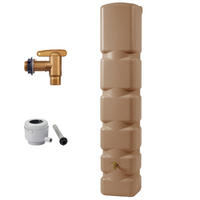 WANDTANK Komplett-Set 300 L, taupe inkl. Kunststoff-Auslaufhahn und Fallrohranschluss - Beige, Kunststoff (42/210/40cm) - 4rain
