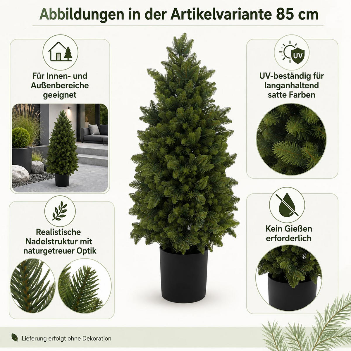 WEIHNACHTSBAUM Grün - Grün, Kunststoff (85cm) - MCW
