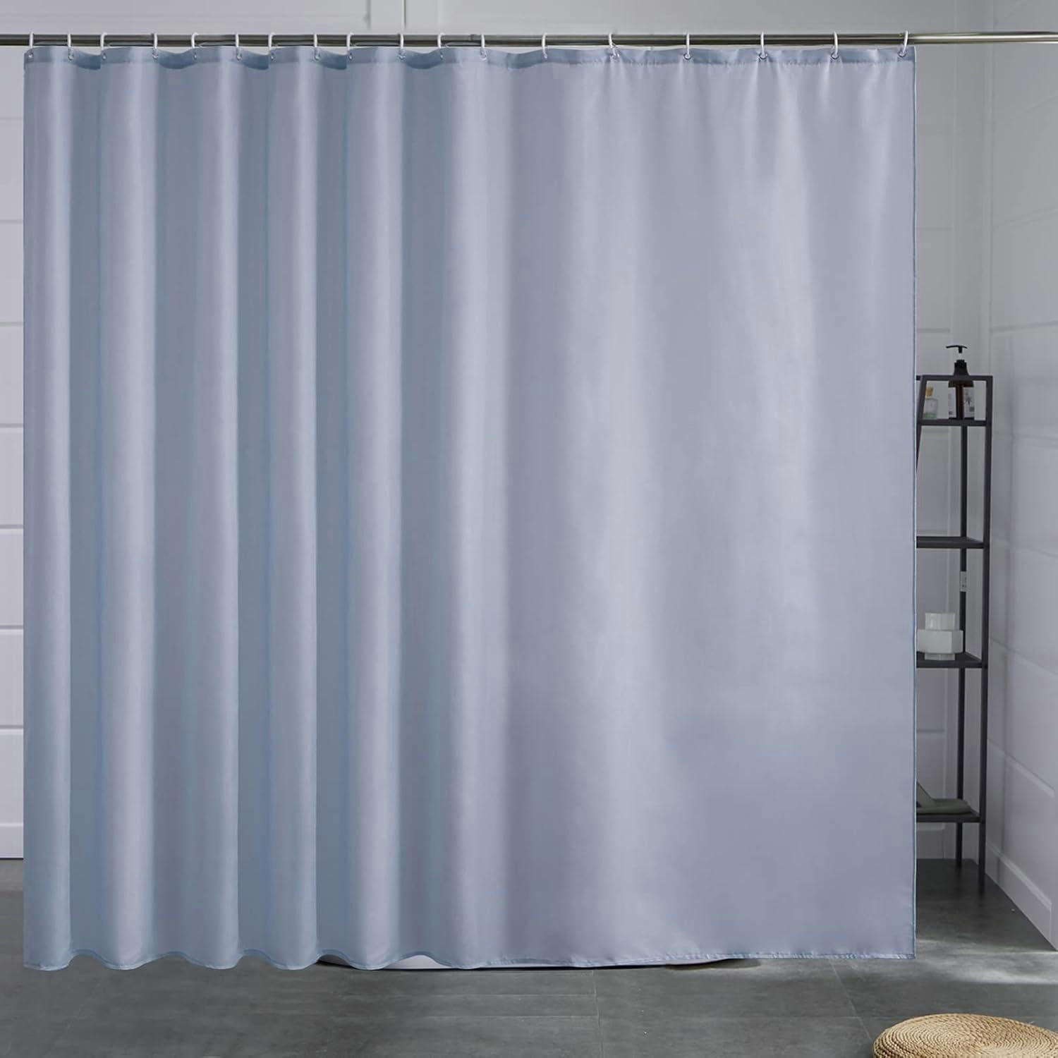 DUSCHVORHANG Grau Blau 275 x 180 cm - Hellblau, Textil (275/180cm)