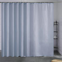 DUSCHVORHANG Grau Blau 275 x 180 cm - Hellblau, Textil (275/180cm)