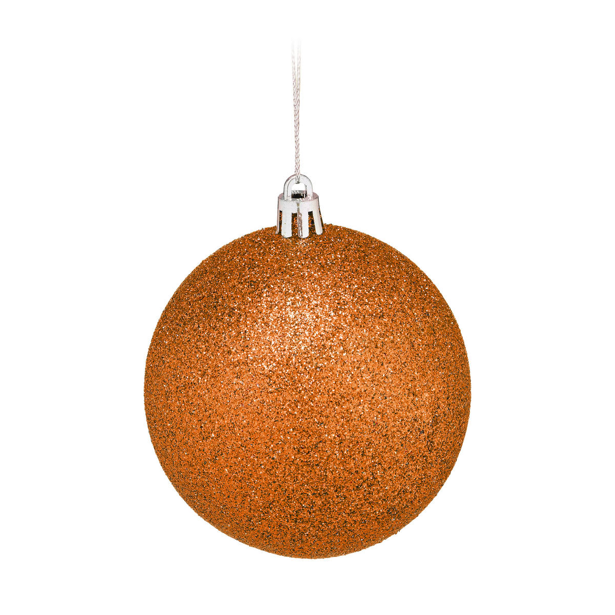 110-TLG.WEIHNACHTSKUGELN-SET - Orange, Kunststoff (8/9/8cm) - Relaxdays