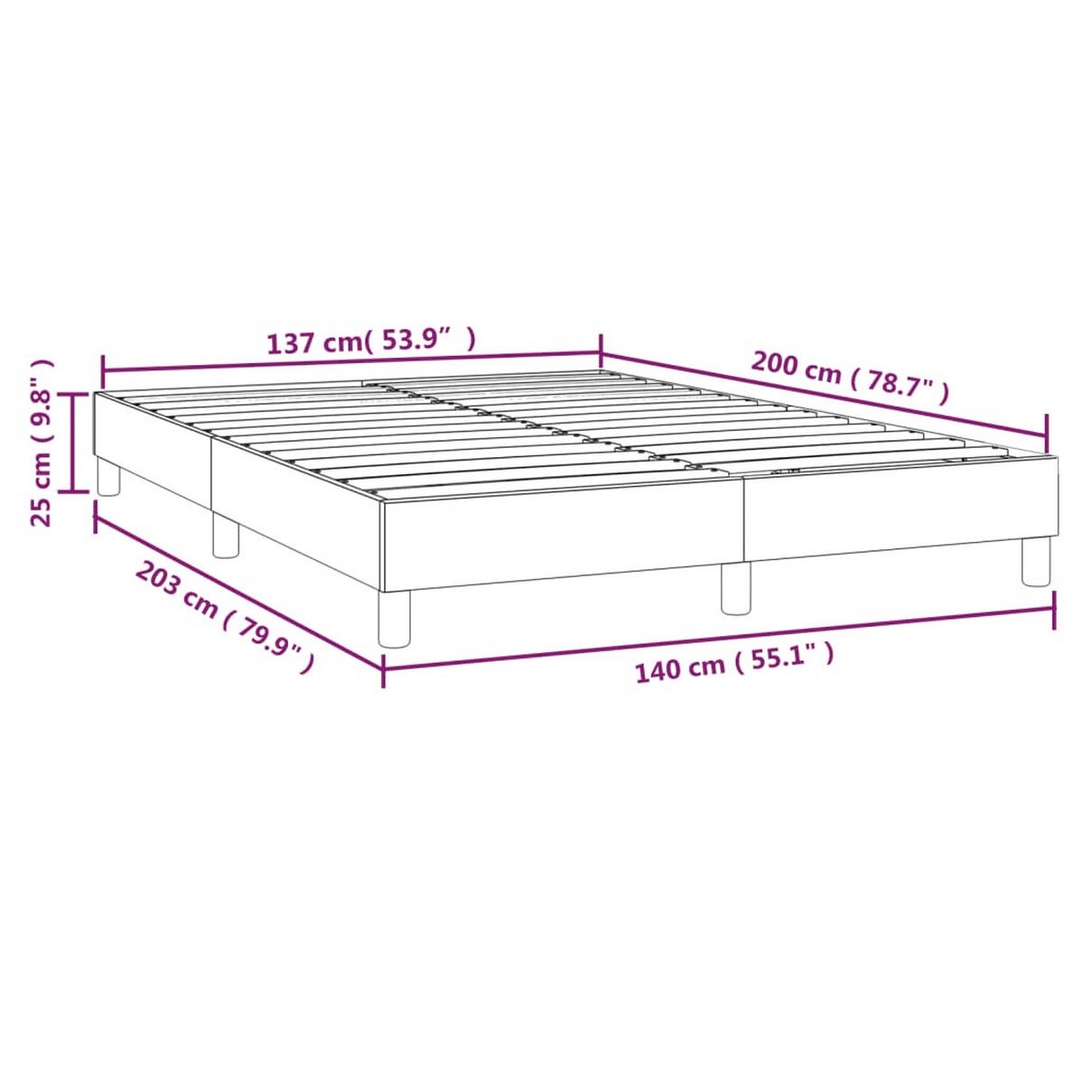 POLSTERBETT Quinn 140/203 cm - Taupe, Holzwerkstoff (140/200cm) - Nettlife
