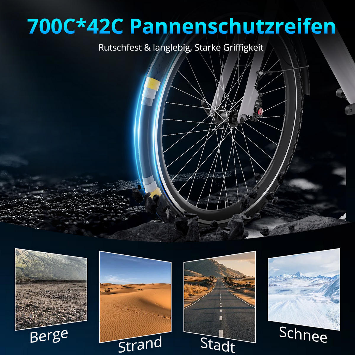 E-BIKE BK18PRO ,IP67 wasserdicht ,Torquemotor ,App-Steuerung - Grau, Metall (86cm) - HITWAY