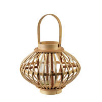 WINDLICHT LUCIE Natur 27xh22cm Weide - Beige, Naturmaterialen (27/22/27cm) - Mondex