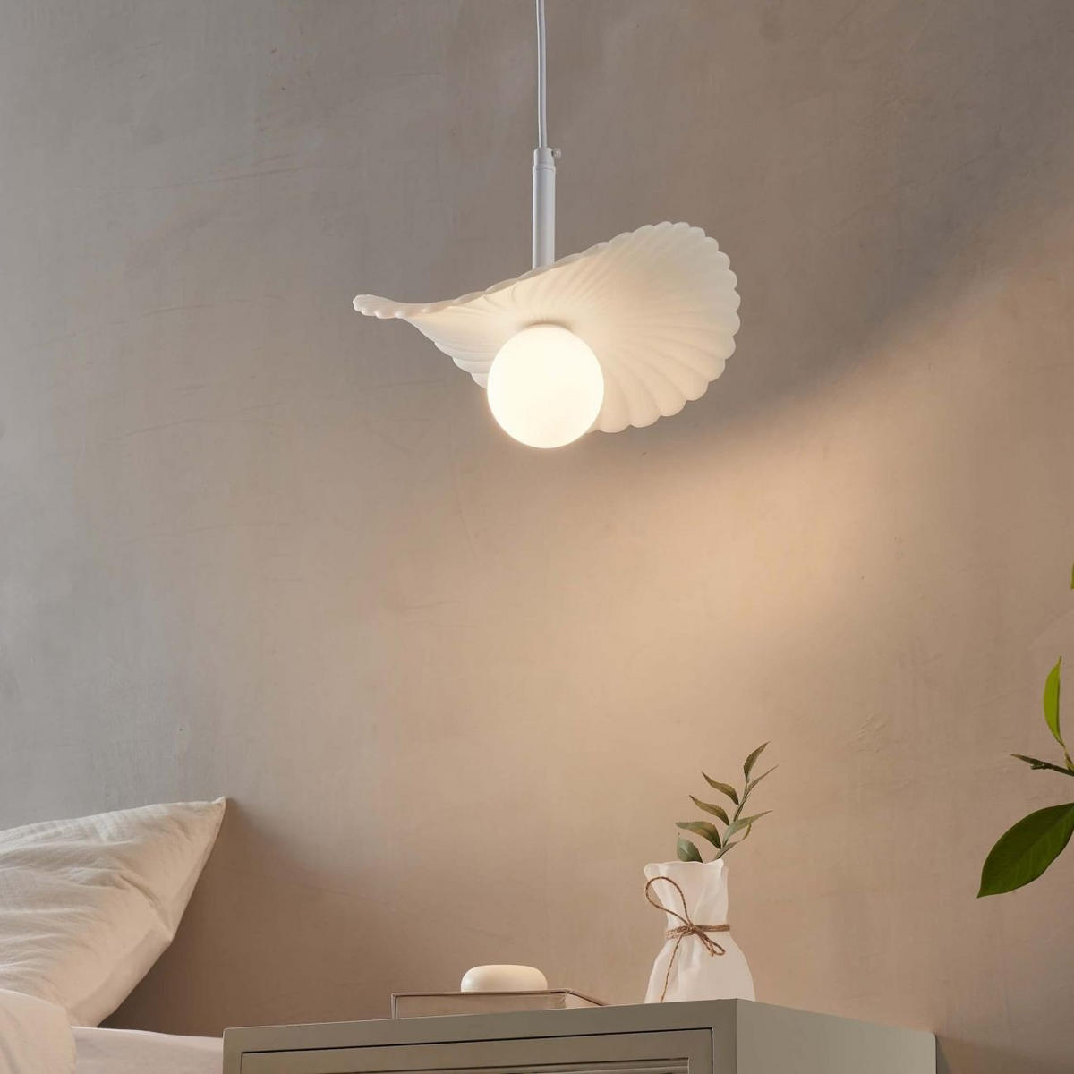 HÄNGELEUCHTE Melissa, Weiß, 20cm - Weiß, Glas (20/25/20cm) - KOSILUM