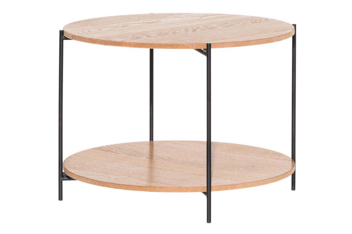 COUCHTISCH MDF Ø 55 cm - Braun, Holzwerkstoff (55/55/40cm)