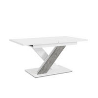ESSTISCH Bronx - Weiß/Grau, Holzwerkstoff (80/140/75cm) - Meblini