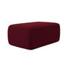 POUF Samt Stoff Rot - Bordeaux/Rot, Kunststoff/Textil (102/40/62cm) - Makamii