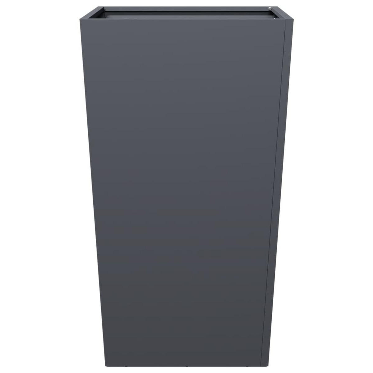 PFLANZKÜBEL 2 Stk. Anthrazit 45/45/75 Cm Stahl - Anthrazit, Metall (45/75/45cm) - vidaXL