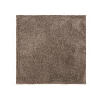 PRALNA kosmata preproga Soho Taupe 160x160 cm - sivorjava, umetna masa (160/160cm) - benuta