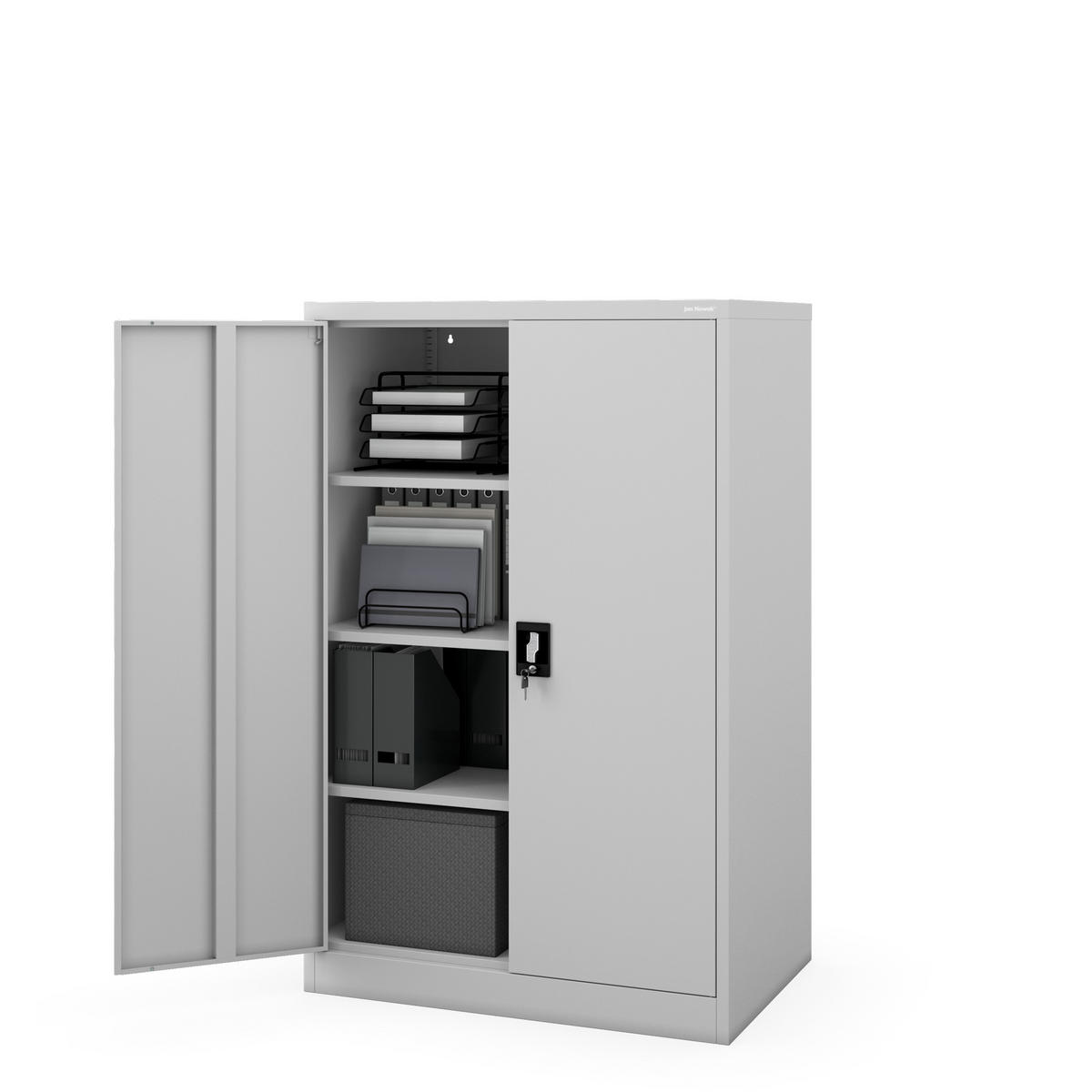 BÜROSCHRANK KEVIN D600 - Grau, Metall (90/140/60cm) - Jan Nowak