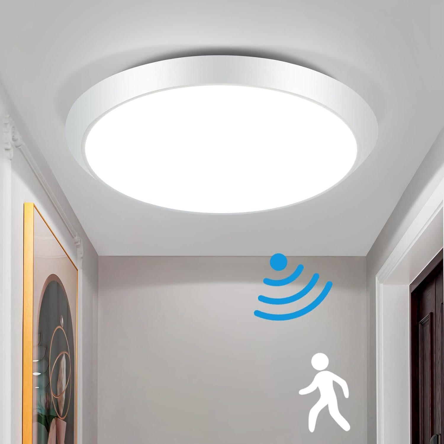 LED-DECKENLEUCHTE Frisbee 30 cm - Weiß, Kunststoff (30/30/4cm) - Nettlife