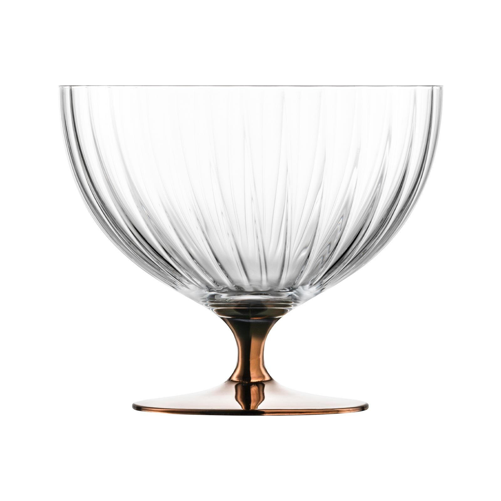 SCHALE AUF FUSS kupfer ø 22 cm - Kupferfarben, Glas (22cm) - Eisch