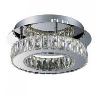 DECKENLEUCHTE Diez, Silber/Chrom, 12cm - Chromfarben, Glas (12/45/12cm) - KOSILUM