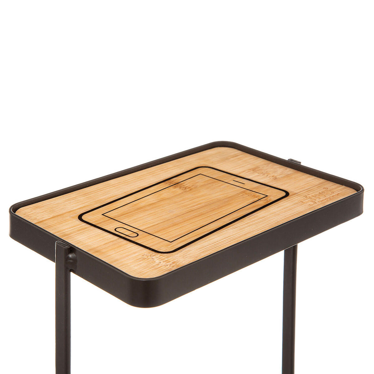 TOILETTEN-BUTLER Modern Color mit Handyablage, Eisen, Bambus, Schwarz, 59 cm - Schwarz, Metall (12/59/18.5cm) - 5five Simply Smart