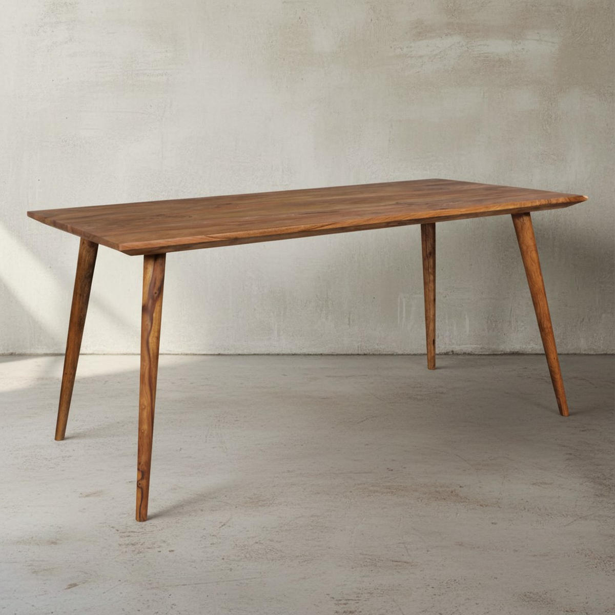 ESSTISCH Massivholz Braun Landhausstil Handgefertigt, Braun 160x80x76 cm - Braun, Holz (80/160/76cm) - KADIMA DESIGN