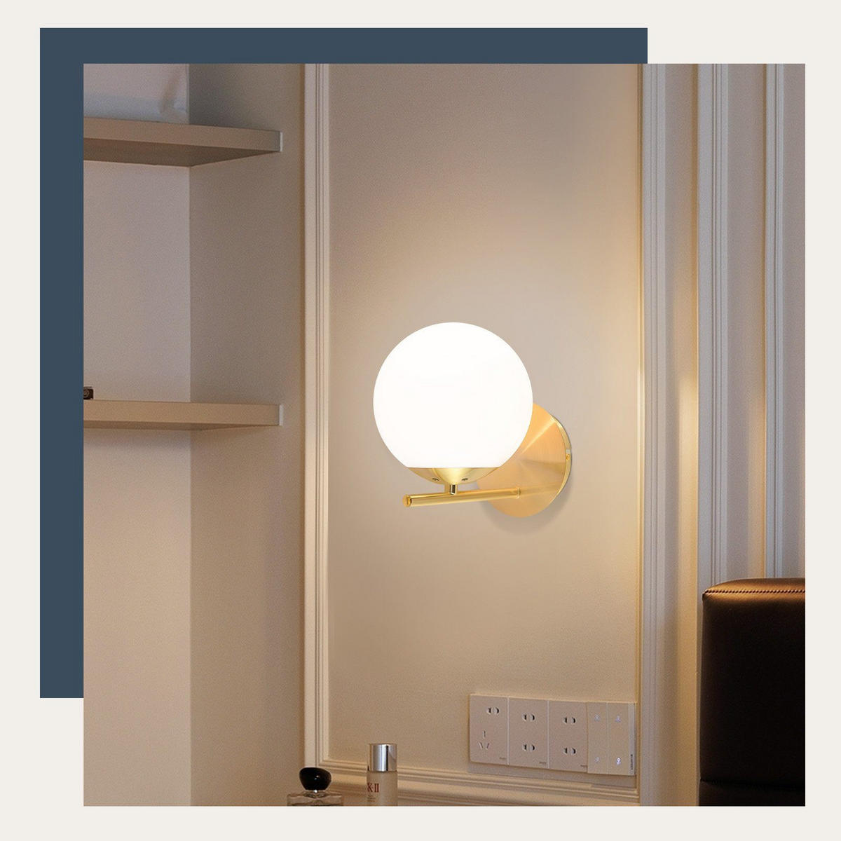 WANDLEUCHTE Quelle - Goldfarben, Metall (20/12/20cm) - Nettlife