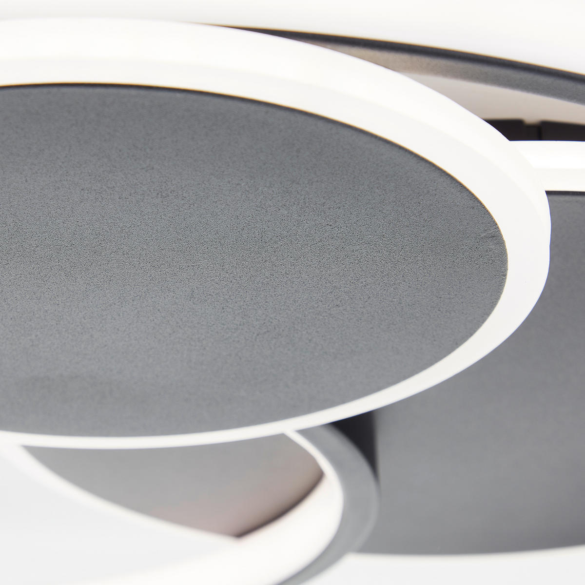 DECKENLEUCHTE Runda G99371/76 - Schwarz, Metall (50/50/7cm) - Brilliant