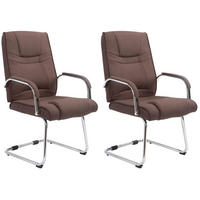 SCHWINGSTUHL 2er Set Stoff braun - Braun, Textil/Metall (60/104/67cm) - CLP