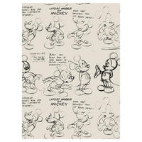 POSTER Disney - Mickey Mouse Latest Models of Mickey - Beige, Papier (30/40/0.1cm) - Poster&Frame
