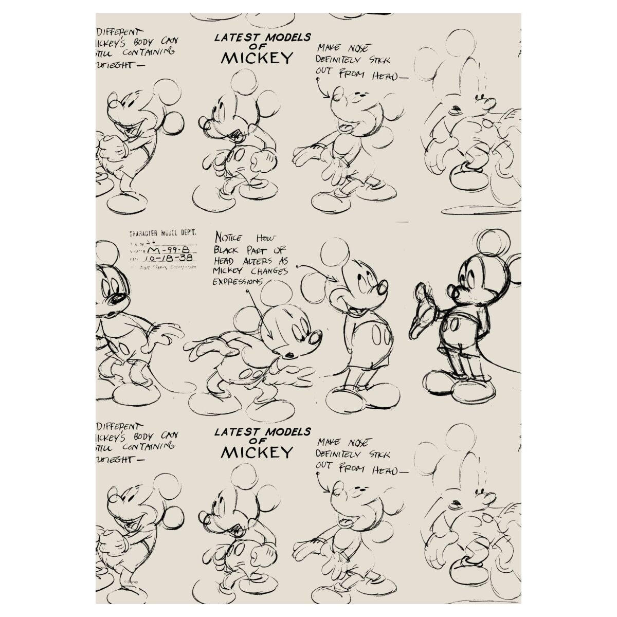 POSTER Disney - Mickey Mouse Latest Models of Mickey - Beige, Papier (30/40/0.1cm) - Poster&Frame