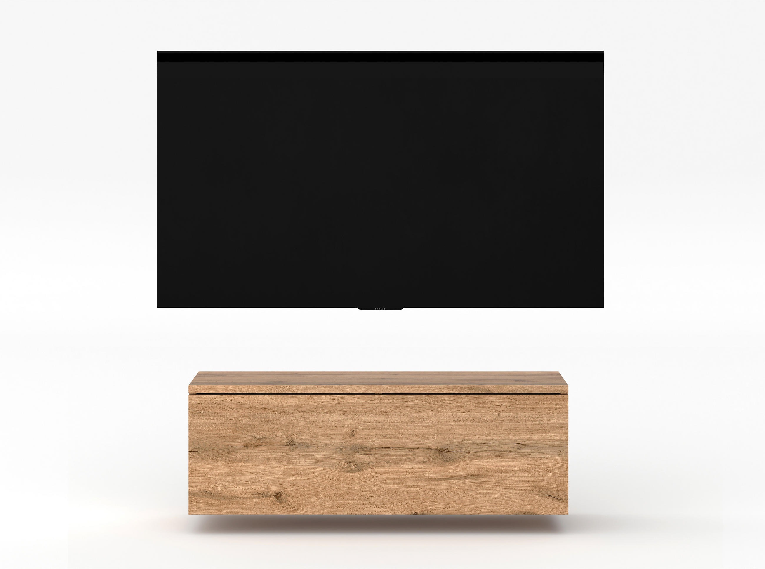 LOWBOARD Loriano 100 Eiche Wotan 100/34/32 cm – TV Board - Braun, Holzwerkstoff/Kunststoff (100/34/32cm) - AX Living