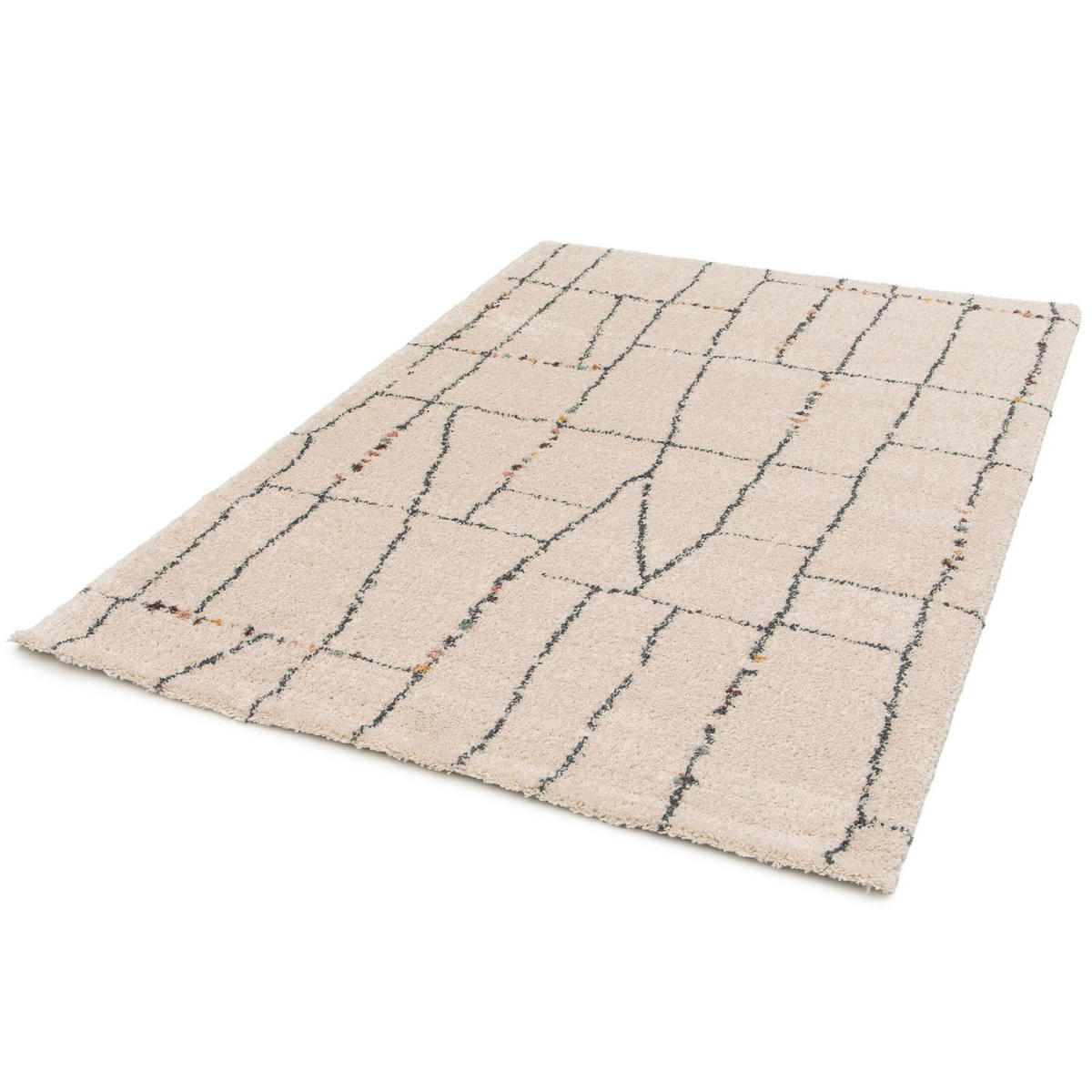 TEPPICH Shaggy dick weich pflegeleicht beige - Beige, Textil (120/170cm) - AFK Living