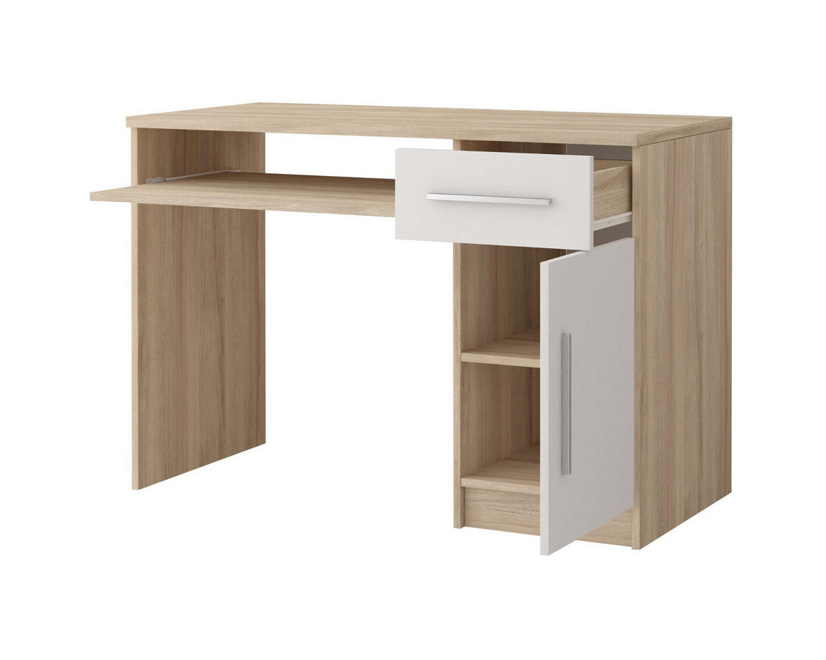 JUGENDZIMMER-SET OLMO I 3-teilig Weiß/Sonoma Eiche - Weiß/Sonoma Eiche, Holzwerkstoff (270/192/50cm) - Deine Möbel 24