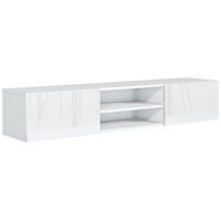 TV Hängeschrank 160 cmWeiße Hochglanzfront 160x35x29,5 cm - Weiß Hochglanz, Holzwerkstoff (160/35/29.5cm) - Mobelsta