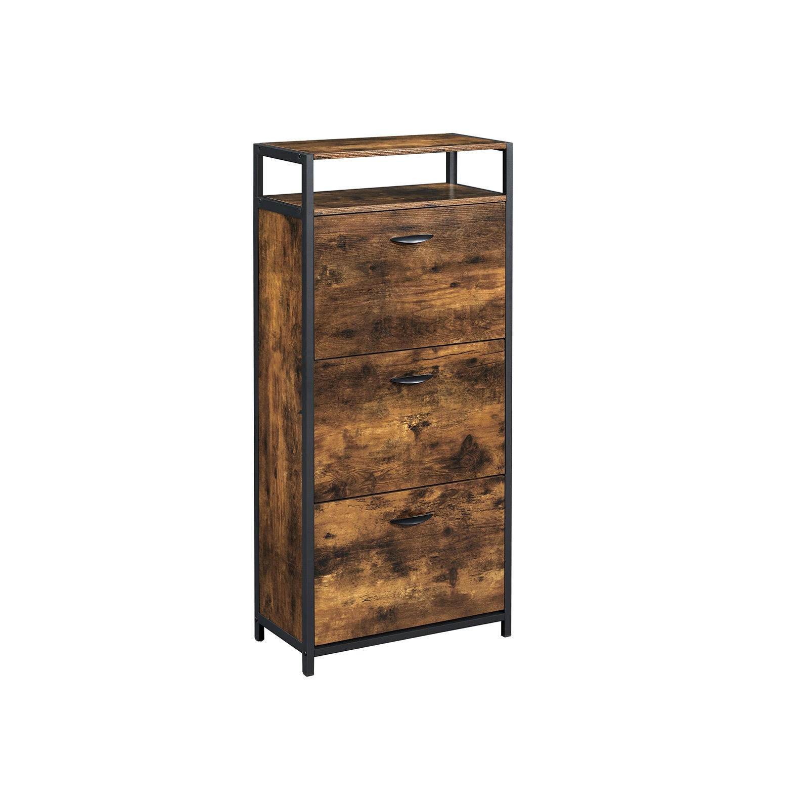 SCHUHSCHRANK - Braun, Holzwerkstoff (30/130/60cm) - Hansiro