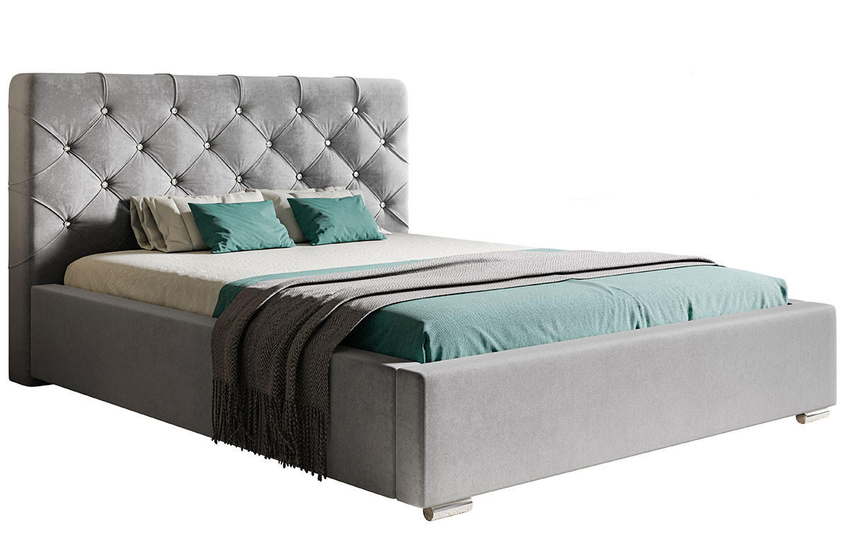 BETT Grau BEN 11 Mit Bettkasten 180x200 cm - Grau, Textil (180/200cm) - Sepro Meble