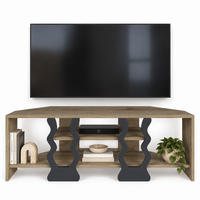 TV-ELEMENT Firal Braun Schwarz - Eichefarben/Schwarz, Holzwerkstoff (35/41.8/110cm) - Decorotika