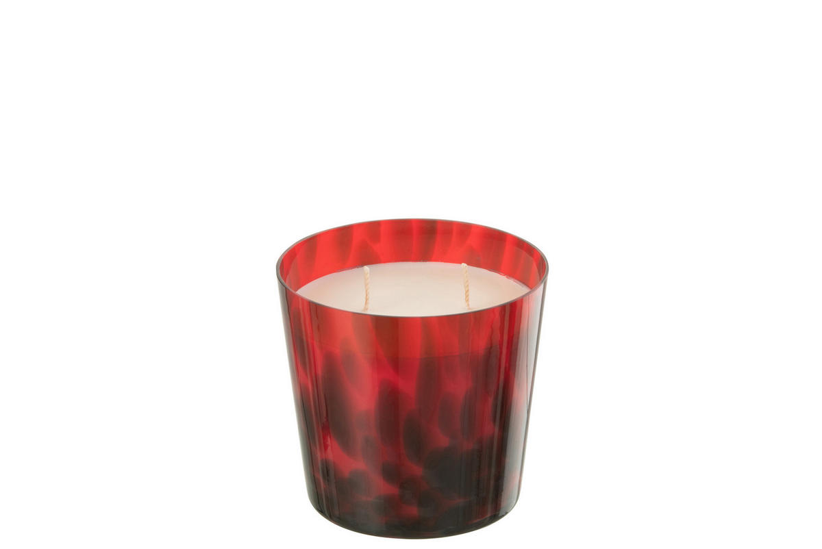 DUFTKERZE NOA - Rot - S - 50 Std. - Kirschrot, Paraffin (12/11.5cm) - J-Line