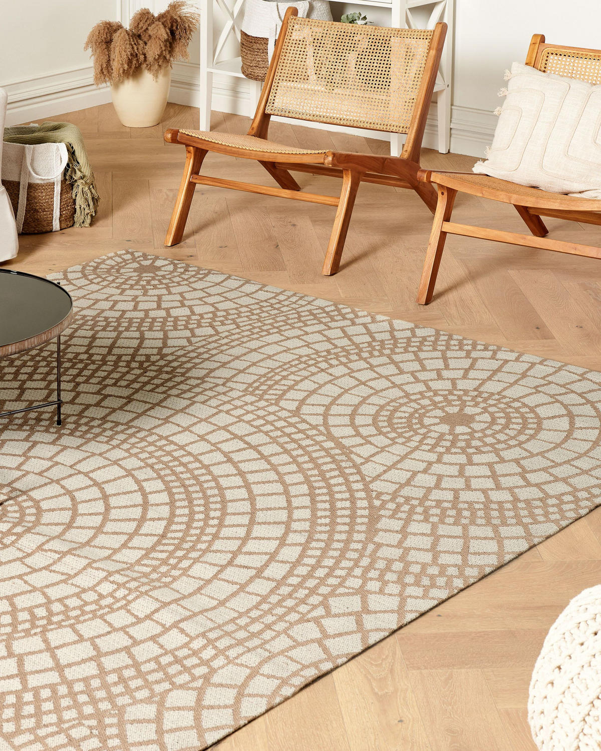 TEPPICH geflochten Ariba 300/200 cm - Beige, Naturmaterialen (200/300cm) - Beliani