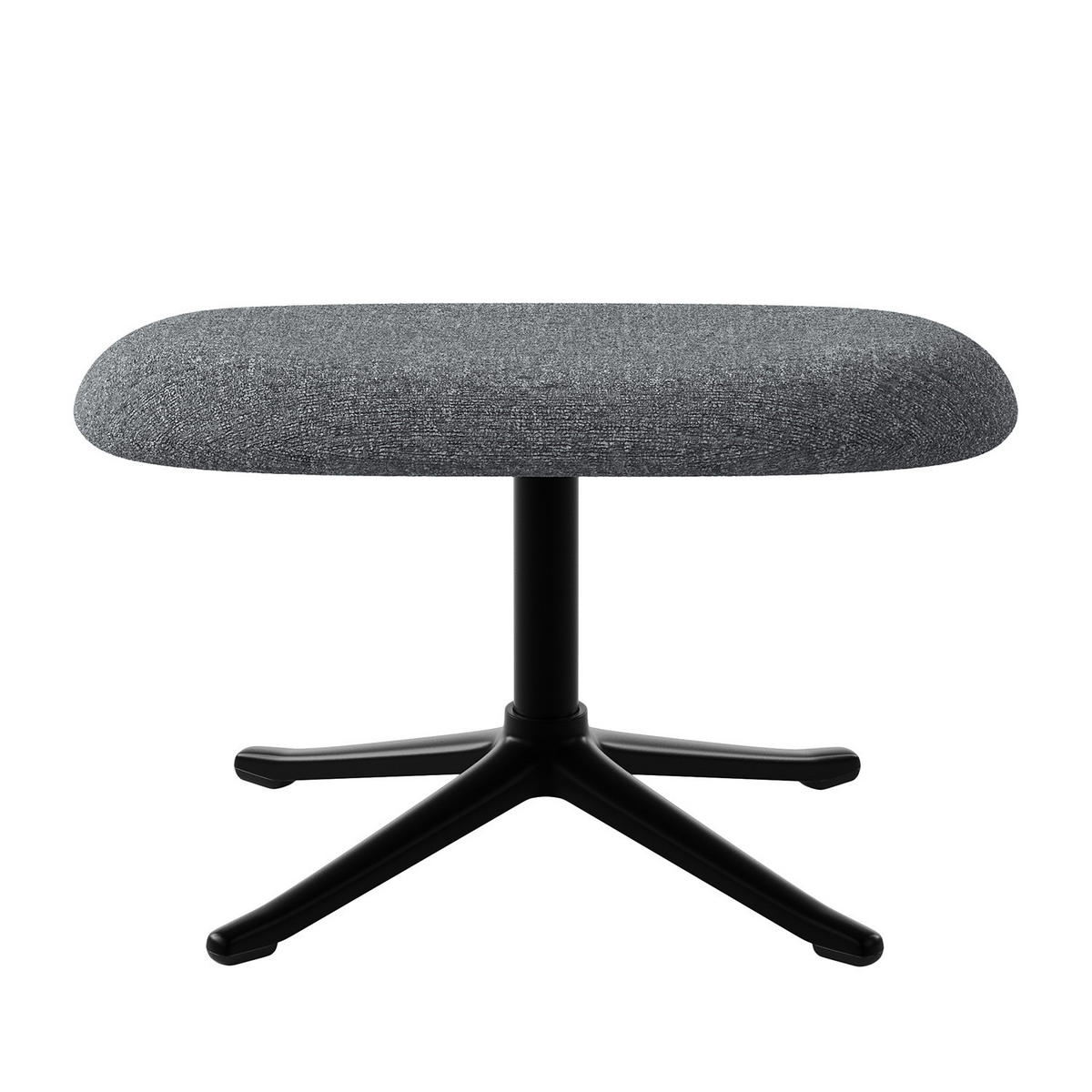 POLSTERHOCKER - Schwarz/Grau, Textil/Metall (53/37/46cm) - home24